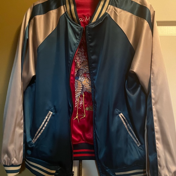 Reversible Silk Bomber Jacket - Picture 4 of 4